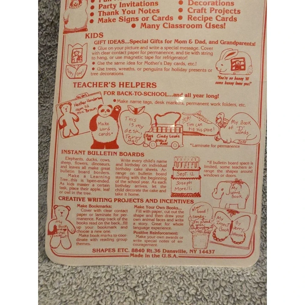 Vintage 1987 Shapes Etc SE-148 Stegosaurus Dinosaur Note Pad 50‎ Sheets